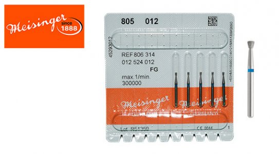 MEISINGER INVERTED DIAMOND FG BUR (SIZE 012)-5pcs