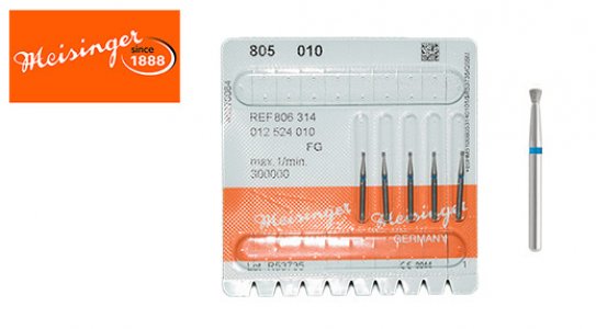 Meisinger Inverted Diamond Bur High Speed (Size 010) 5PCS