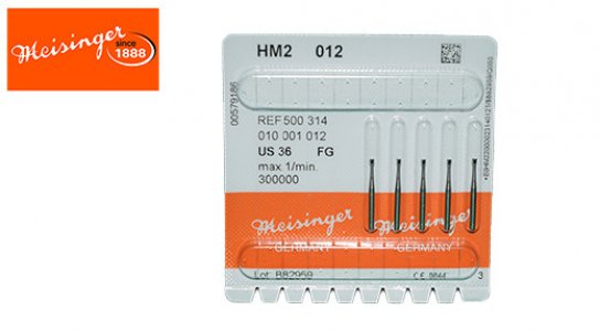 Meisinger Inverted Carbide Bur High Speed (Size 012) 5PCSC
