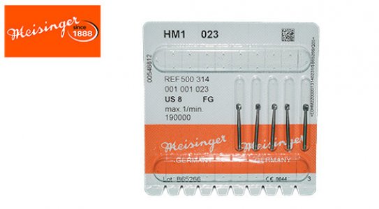 Meisinger Round Carbide Bur-High Speed(Size 023) 5PCS